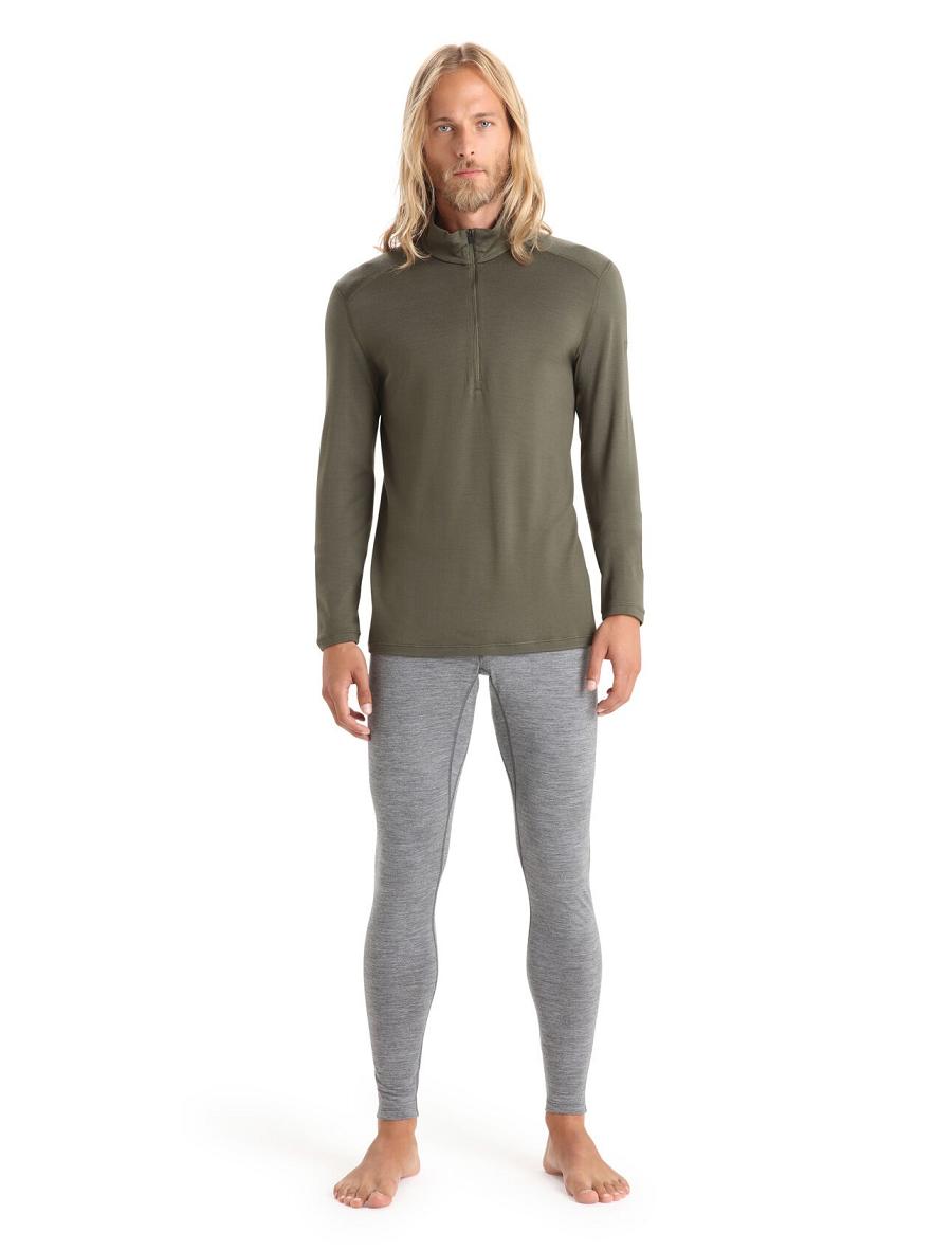 Loden Icebreaker Merino 260 Tech Long Sleeve Half Zip Thermal Top Men's Base Layers | AU 1384PJJQ